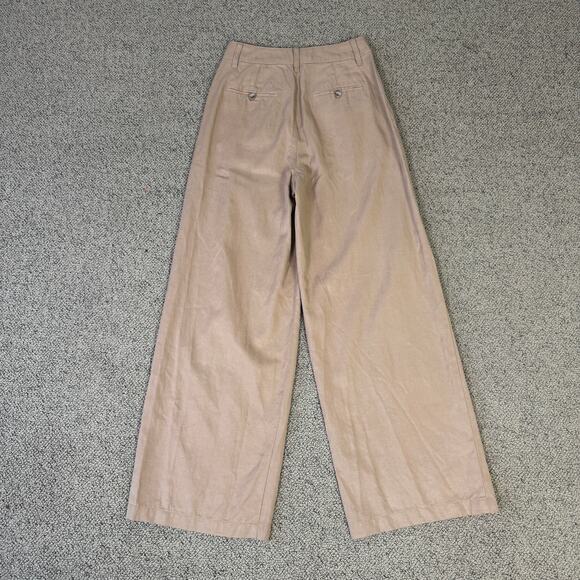 Madewell Harlow Wide Leg Linen Blend Pants US Womens 0 - Picture 3 of 7